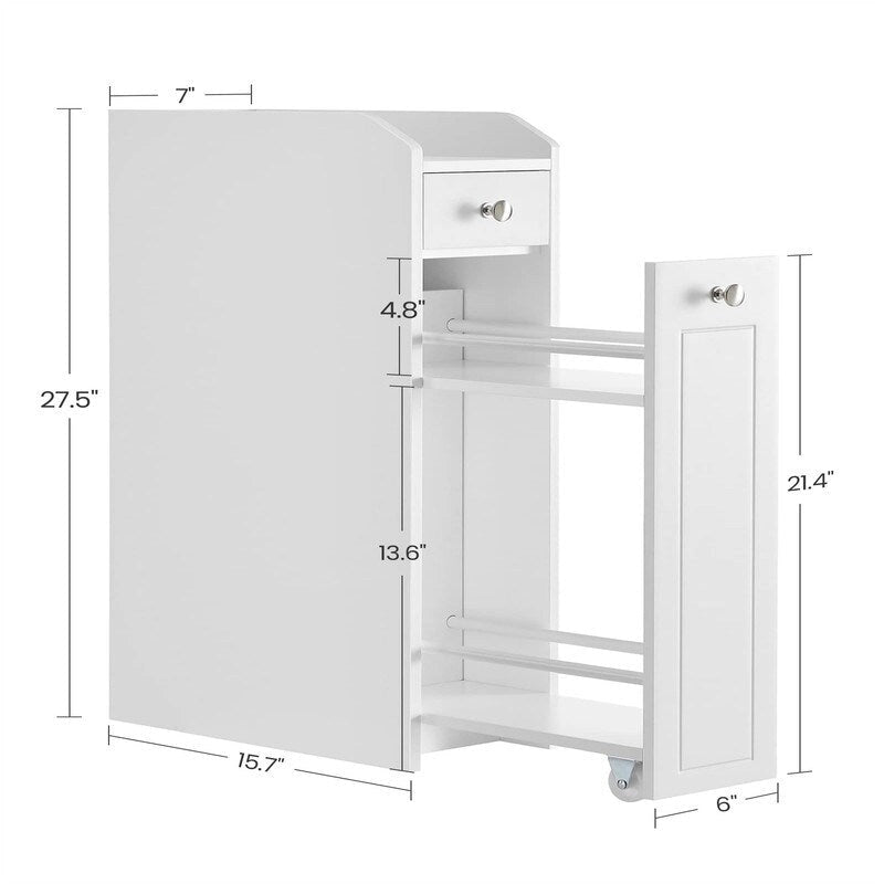 Meuble de rangement pour salle de bain - 15,7P x 7L x 27,5H