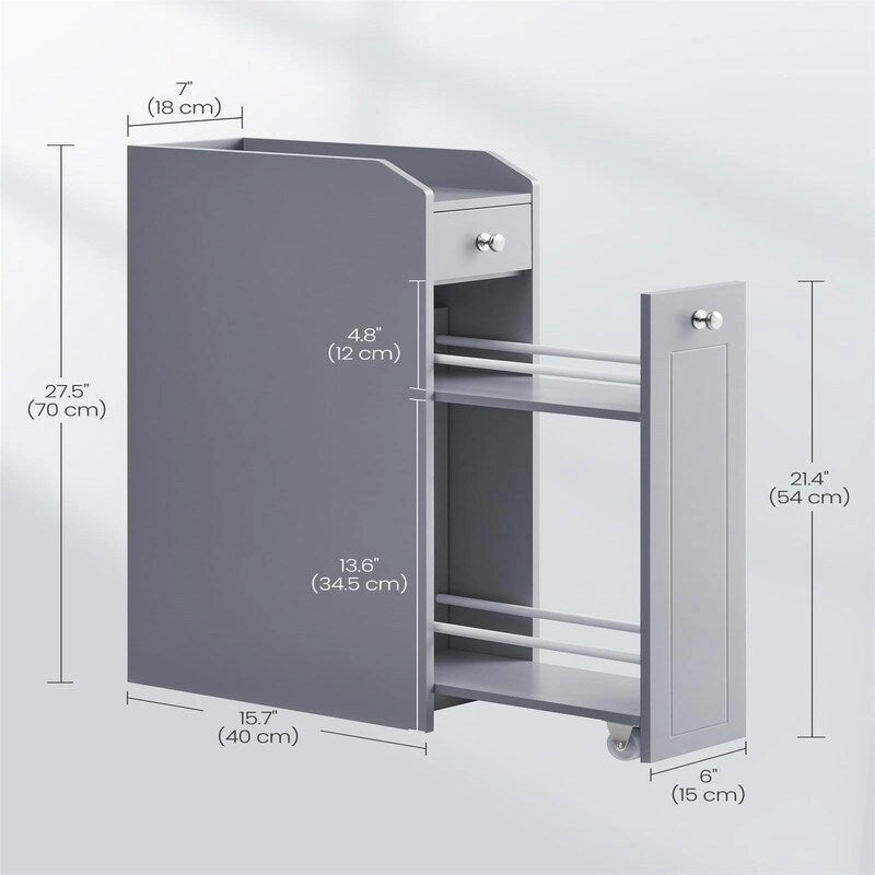 Meuble de rangement pour salle de bain - 15,7P x 7L x 27,5H