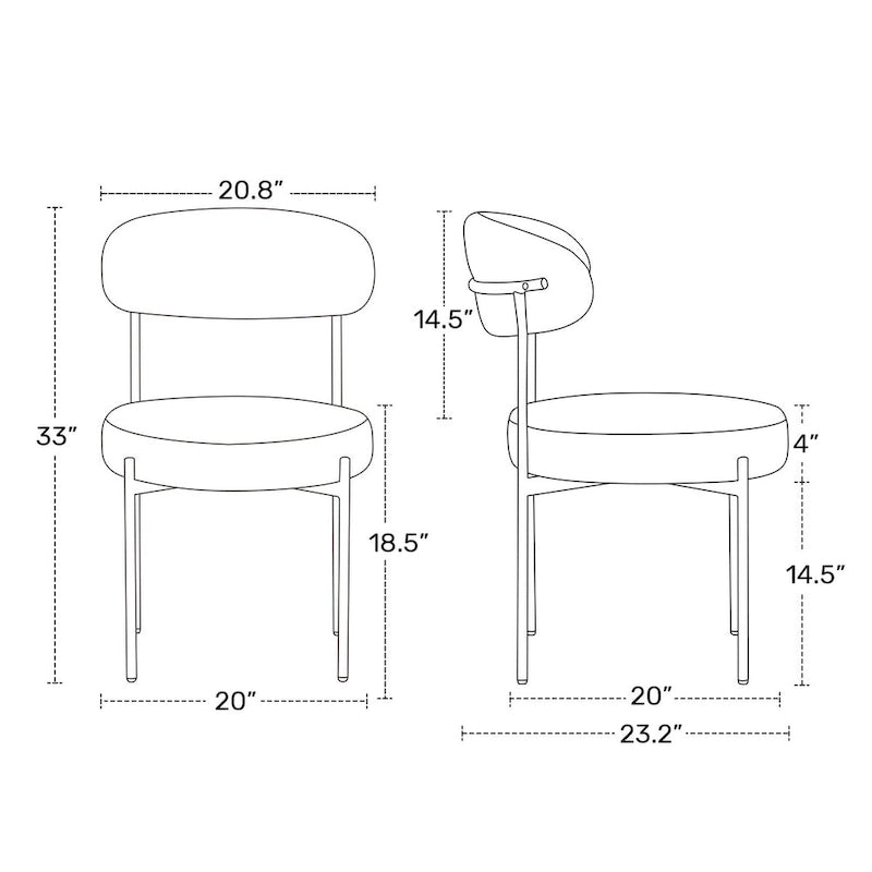 Chaise de salle à manger en métal à dossier incurvé Mid-Century (Lot de 4)