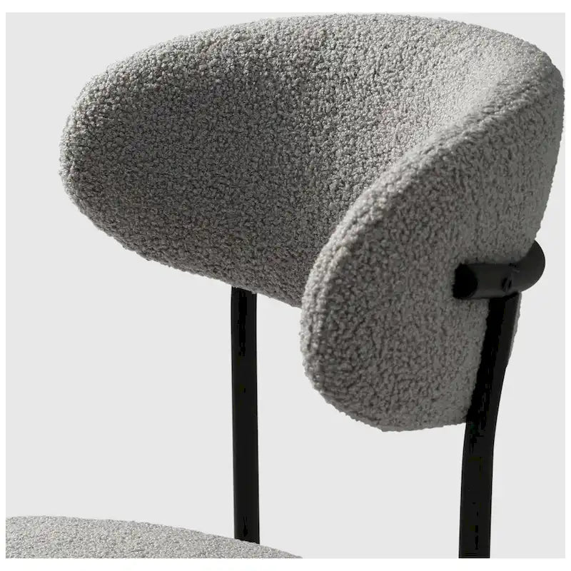 Chaise de salle à manger en métal à dossier incurvé Mid-Century (Lot de 4)