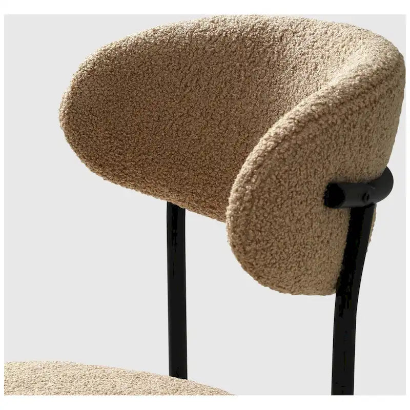 Chaise de salle à manger en métal à dossier incurvé Mid-Century (Lot de 4)