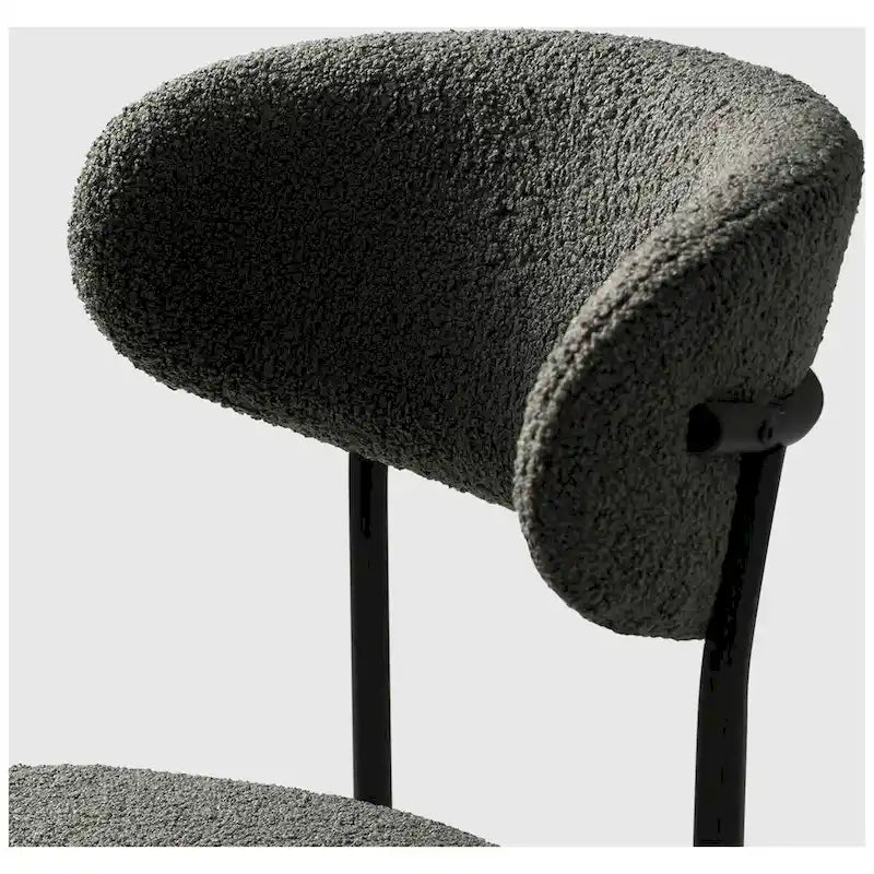 Chaise de salle à manger en métal à dossier incurvé Mid-Century (Lot de 4)