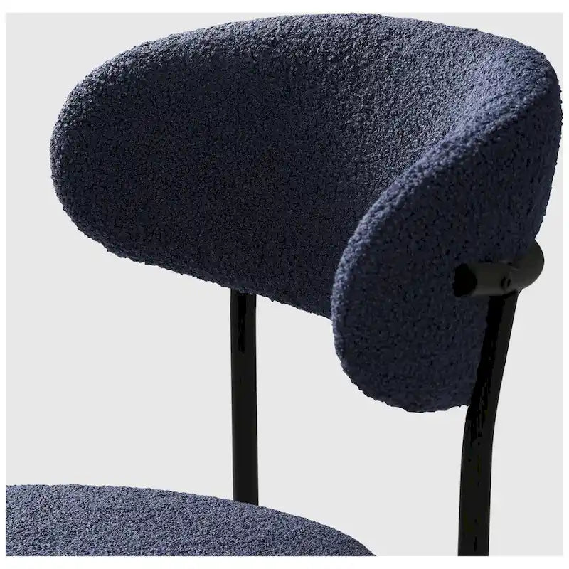 Chaise de salle à manger en métal à dossier incurvé Mid-Century (Lot de 4)