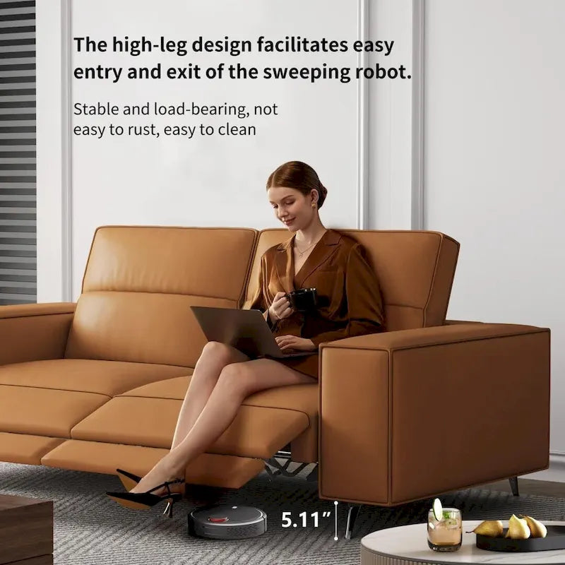 76.77 Canapé en cuir, relax électrique, réglable, design ergonomique, mobilier de salon