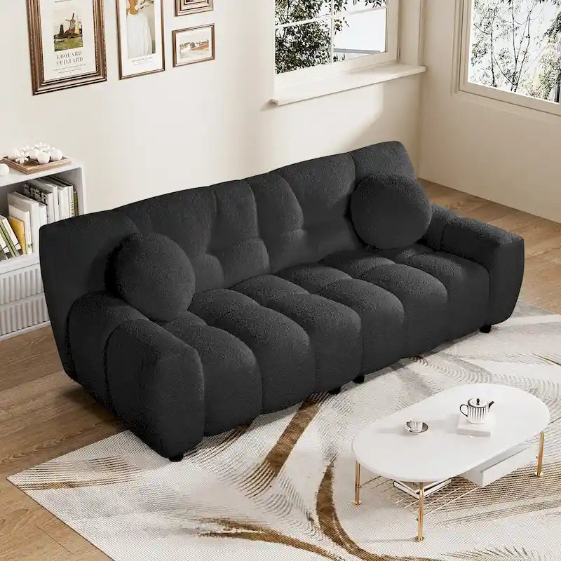 Canapé 2 places à assise profonde pour salon, chambre à coucher