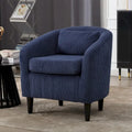 Fauteuil d'appoint en velours côtelé Mid-Century Modern avec dossier incurvé et pieds en bois pour salon